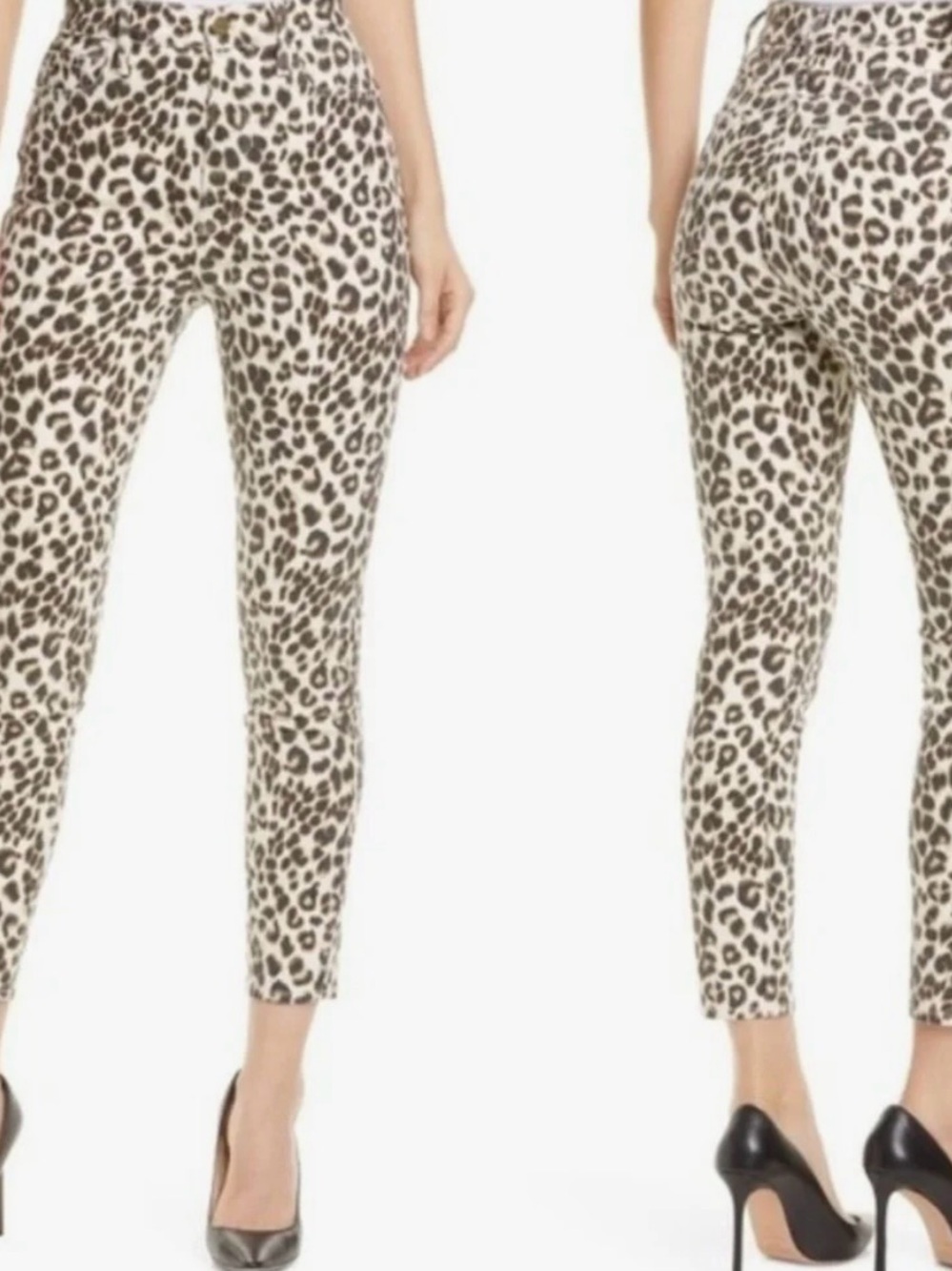 Frame Ali High Rise Leopard Cigarette jeans size 29